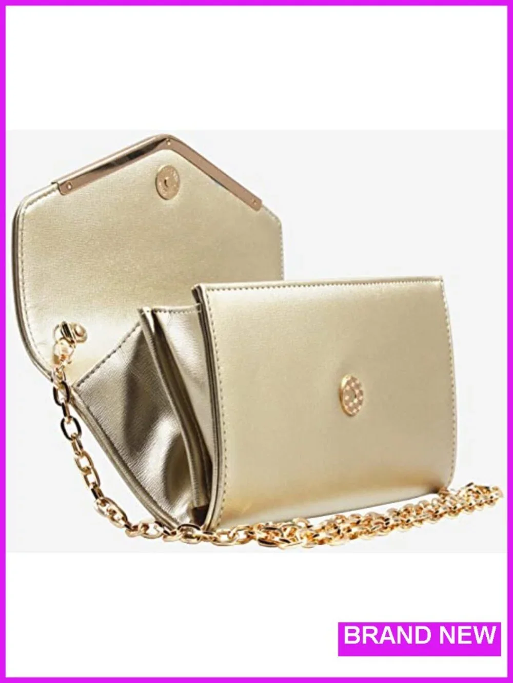 Women's Clutch Evening Bag Envelope Handbag with Detachable Chain